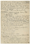 Moe Howard 3pp. Handwritten Comedic Sketch on Two Sheets of His Wife's Stationery -- Measures 7.25'' x 10.5'' -- Very Good